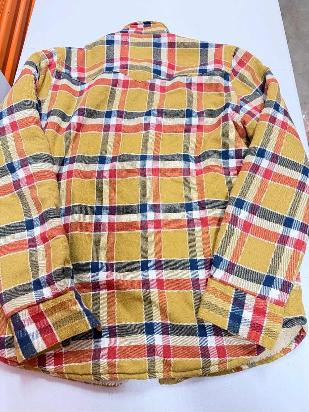 True Religion Sherpa Lined Plaid Flannel Shirt Jacket XXXL Western Shacket B318